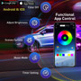 Imagen de KIT DE LUCES LED RGB 12V BLUETOOTH P/INTERIOR AUTO                                                                      